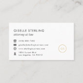 Carte De Visite Attorney at Law Burgundy & Gold (Dos)