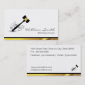 Carte De Visite Attorney at Law/Lawyer (Devant / Derrière)