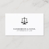 Carte De Visite Attorney at law lawyer professional white (Devant)