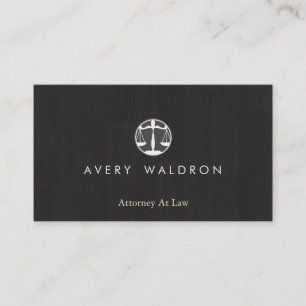 Carte De Visite Attorney at Law Modern Black