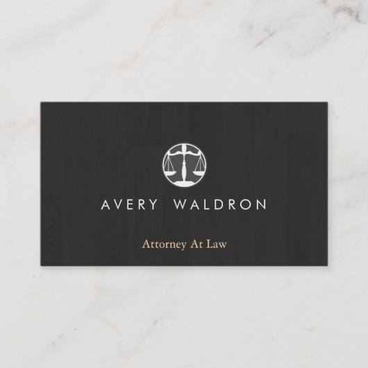 Carte De Visite Attorney at Law Modern Black (Devant)