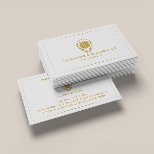 Carte De Visite Attorney At Law-Simple Custom Logo