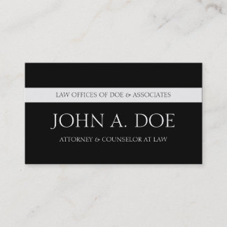 Carte De Visite Attorney Black Essence - Letterhead disponible