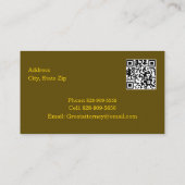 Carte De Visite Attorney Justice Scales & Books with QR code (Dos)