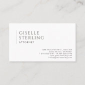 Carte De Visite Attorney Simple Modern Professional QR Code (Devant)