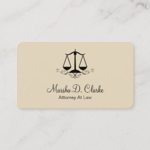 Carte De Visite AttorneyAtt femelle chic