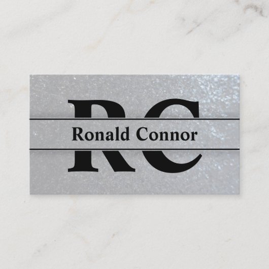 Carte De Visite Attorneys At Law Bold Lawyer Initials Layout (Devant)