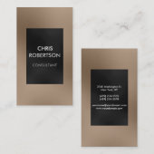 Carte de visite attractif gris clair vertical (Devant / Derrière)