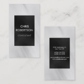 Carte de visite attractif gris clair vertical (Devant / Derrière)