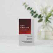 Carte de visite attractif gris rouge vertical (Debout devant)