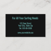 Carte De Visite Attraper un Surf Cool Wave (Dos)