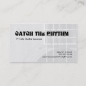 Carte De Visite Attrapez le rythme - le plan rapproché 1 de sépia (Dos)