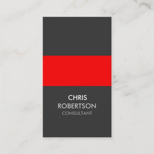 Carte de visite attrayant en gris rayé rouge verti (Devant)