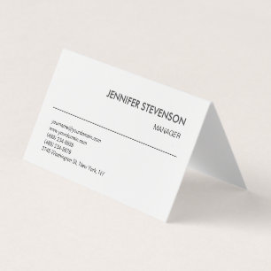 Carte De Visite Attrayant Minimaliste Moderne Uni Noir Blanc