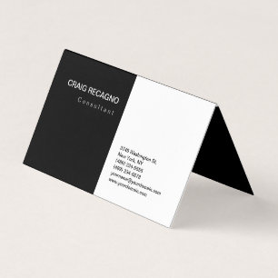 Carte De Visite Attrayant Minimaliste Moderne Uni Noir Blanc