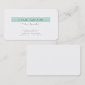 Carte De Visite Attrayant Simple Clair Professionnel Moderne (Devant / Derrière)