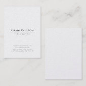 Carte De Visite Attrayant Simple Professionnel Plain Premium Perle (Devant / Derrière)