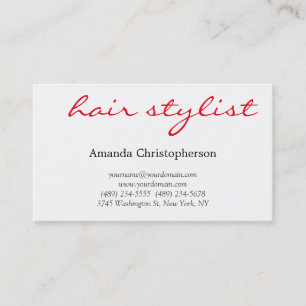 Carte de visite attrayante pour coiffeur aux cheve