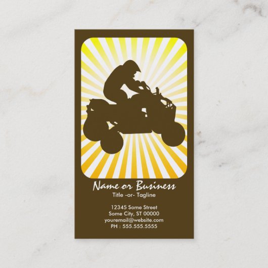 Carte De Visite atv : rayons rétros : (Devant)