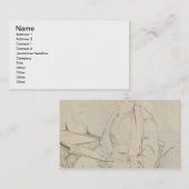 Carte De Visite Au café (crayon et encre sur le papier) (Devant / Derrière)