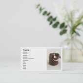 Carte de visite au chocolat (Debout devant)