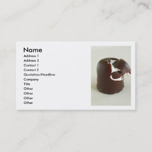 Carte de visite au chocolat