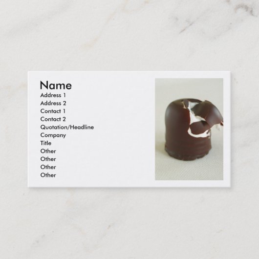 Carte de visite au chocolat (Devant)
