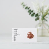Carte de visite au chocolat (Debout devant)