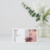 Carte de visite au chocolat (Debout devant)