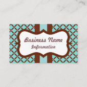 Carte de visite au chocolat Aqua (Devant)