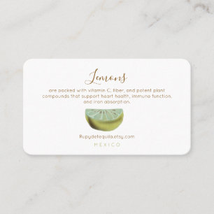 Carte de visite au citron