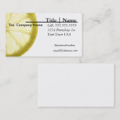 Carte de visite au citron (Devant / Derrière)