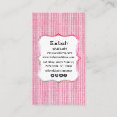 Carte de visite au crochet de chaton et fils (Dos)