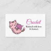 Carte de visite au crochet de chaton et fils (Devant)