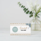 Carte de visite au crochet fait main (Debout devant)