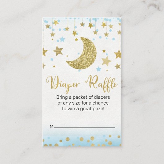 Carte De Visite Au-Dessus De La Lune Insérez La Demande De Raffle (Devant)