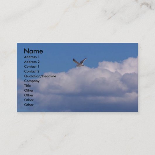 Carte De Visite Au-Dessus Des Nuages (Devant)