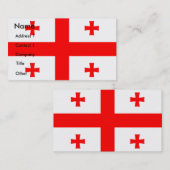 Carte de visite au drapeau de la Géorgie (Devant / Derrière)