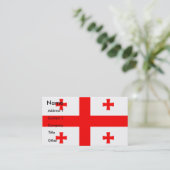 Carte de visite au drapeau de la Géorgie (Debout devant)