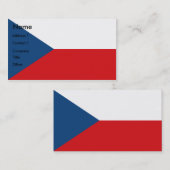 Carte de visite au drapeau de la Tchéquie (Devant / Derrière)