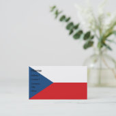 Carte de visite au drapeau de la Tchéquie (Debout devant)