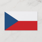 Carte de visite au drapeau de la Tchéquie (Dos)