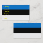 Carte de visite au drapeau estonien (Devant / Derrière)