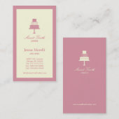 Carte de visite au gâteau à la découpe - rose (Devant / Derrière)