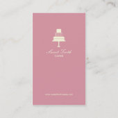 Carte de visite au gâteau à la découpe - rose (Dos)