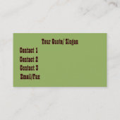 Carte De Visite Au pâturage occidental (Dos)