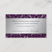 Carte De Visite Aubergine 311 divine argentée (Dos)