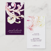Carte De Visite aubergine de fusée du feuillage 311-Vivid (Devant / Derrière)