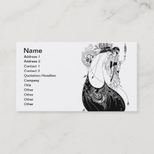 Carte De Visite Aubrey Beardsley La jupe du paon Art nouveau
