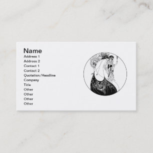 Carte De Visite Aubrey Beardsley La jupe du paon Art nouveau